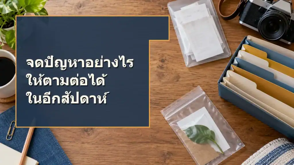 จดบันทึกปัญหาอย่างไรให้ติดตามต่อได้ในอีกสัปดาห์